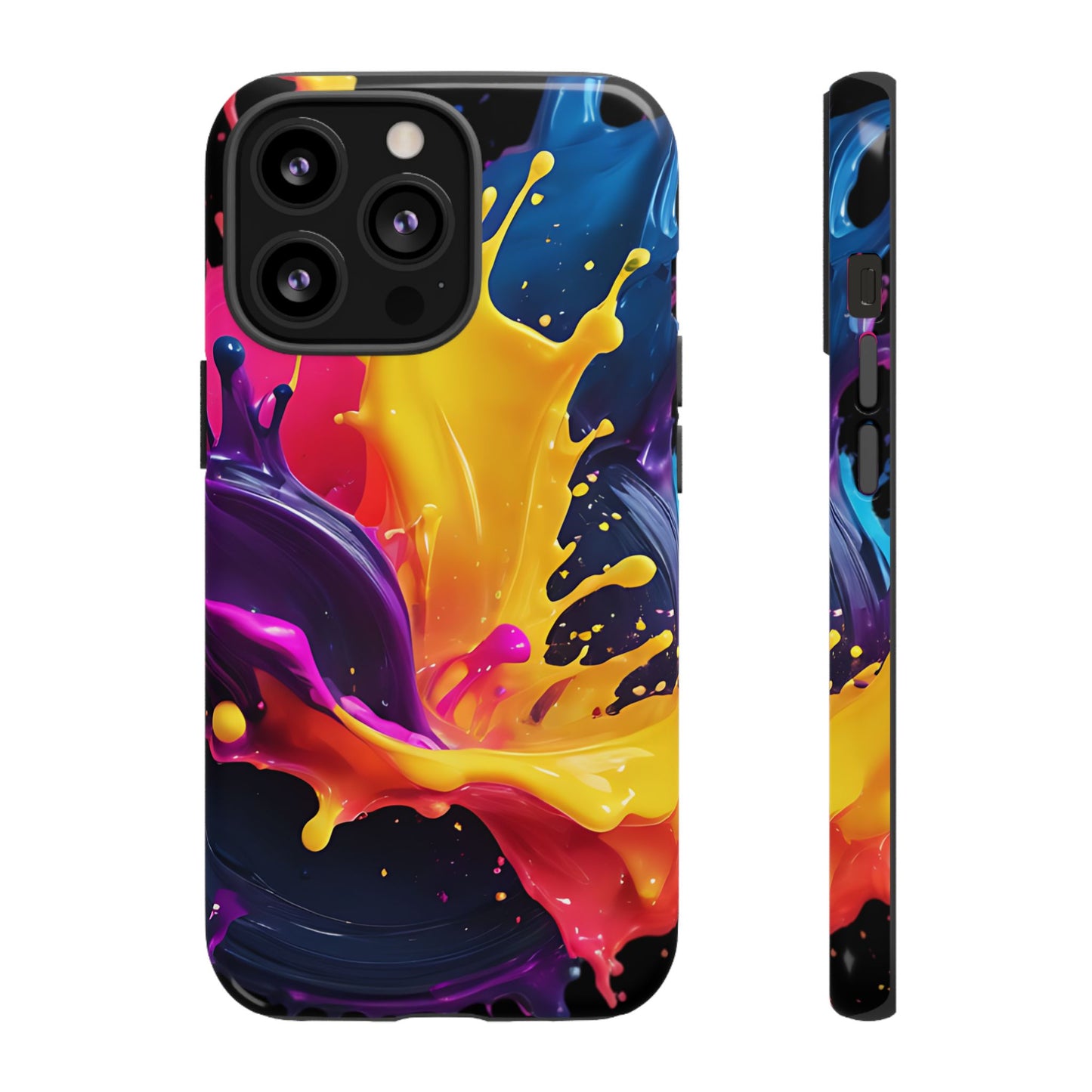 (phone cases) 3D ink splashes Tough Cases