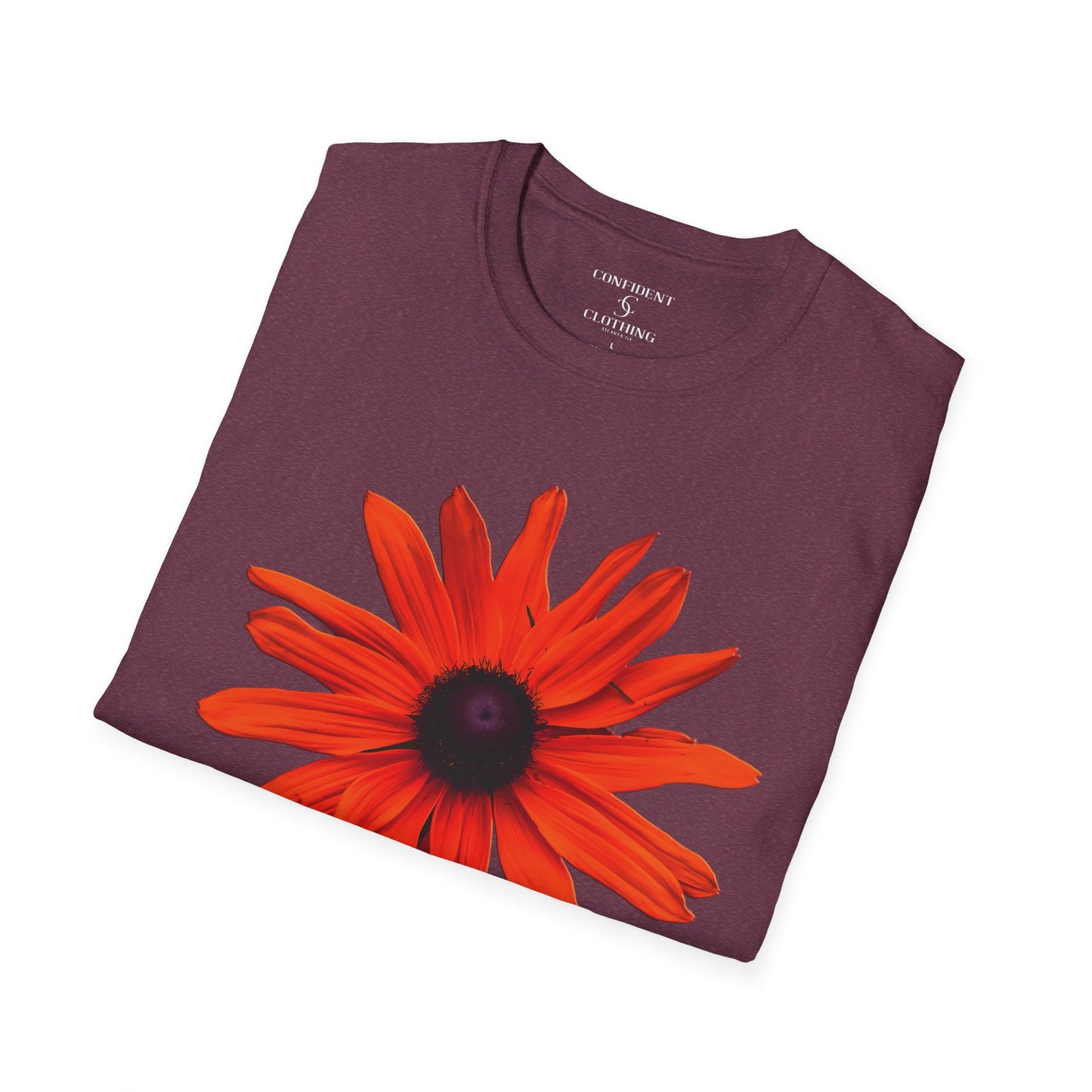 (artistic t-shirt) 3D flower (red)