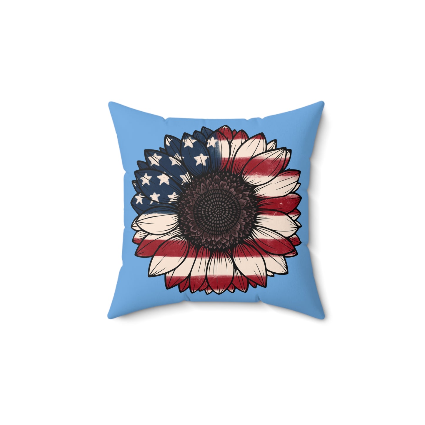 (pillow) USA Sunflower Spun Polyester Square Pillow