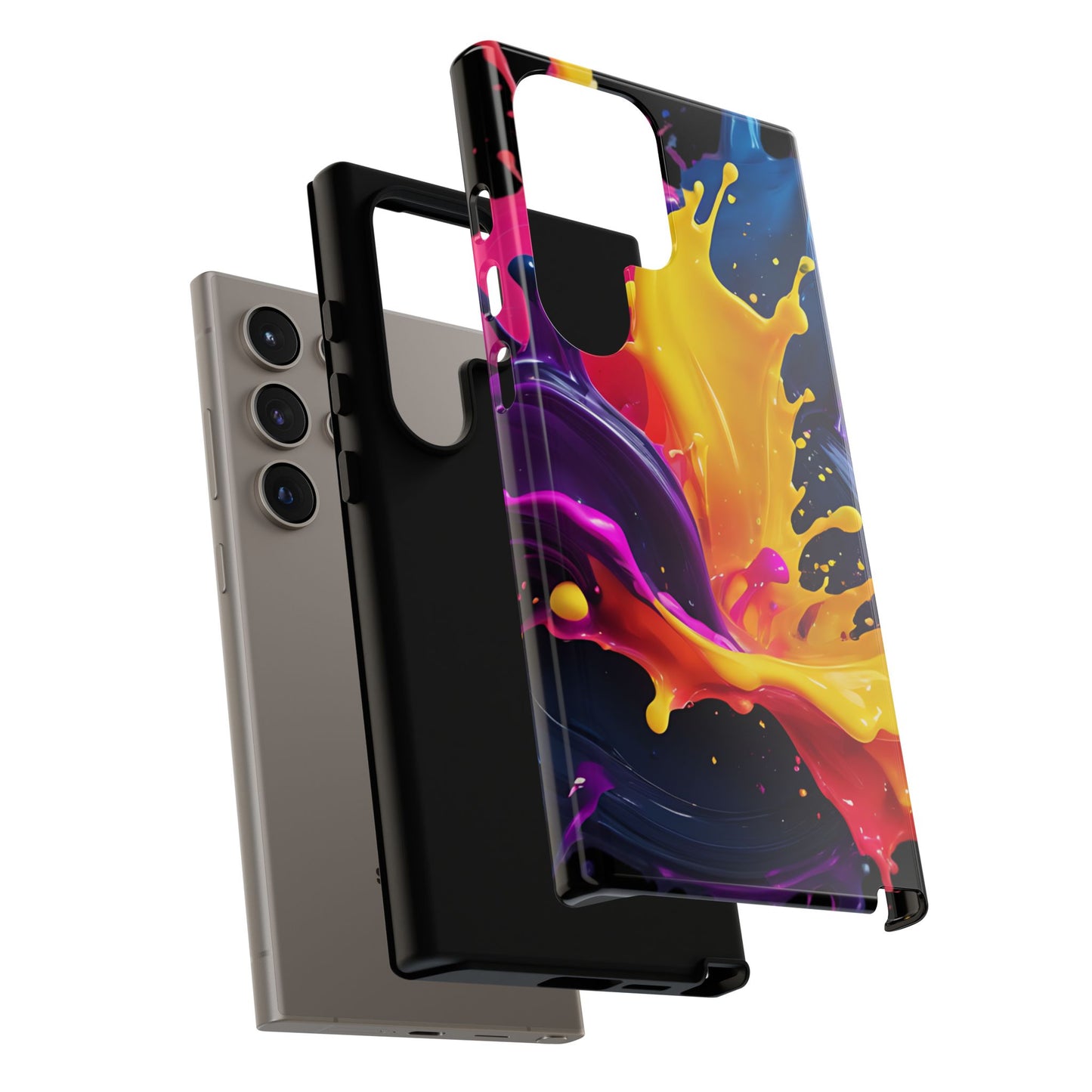 (phone cases) 3D ink splashes Tough Cases