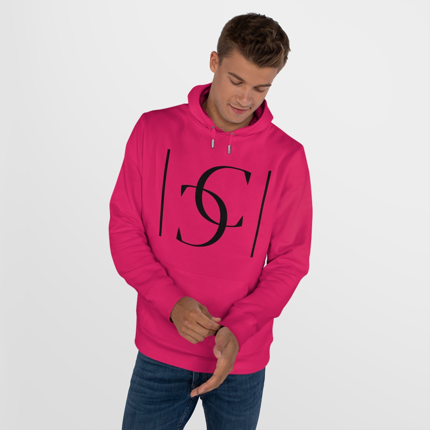 (hoodie unisex) multi-color Confident Clothing (ELITE) Luxury Hooded Sweatshirt (black logo)