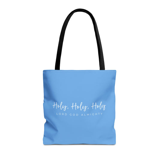 (tote bags) Holy Holy Holy Lord God Almighty (light blue)