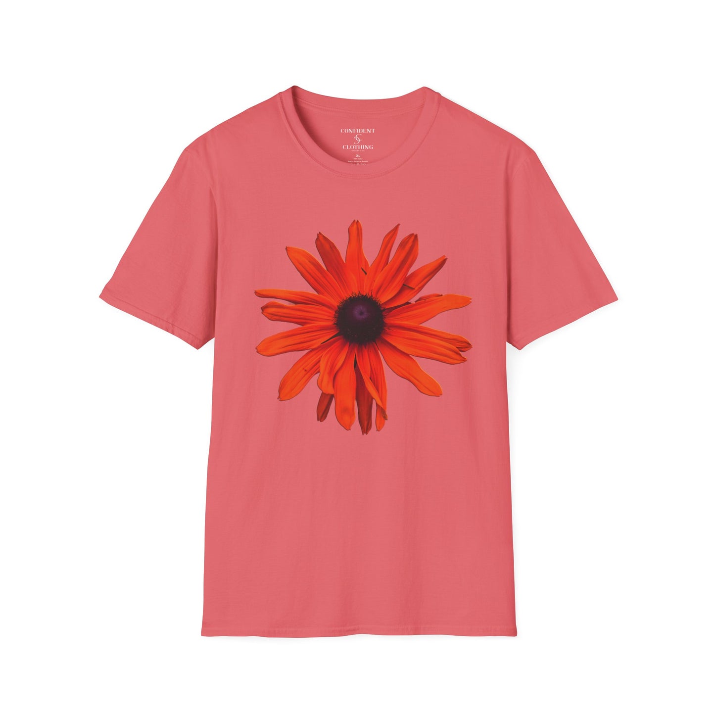 (artistic t-shirt) 3D flower (red)