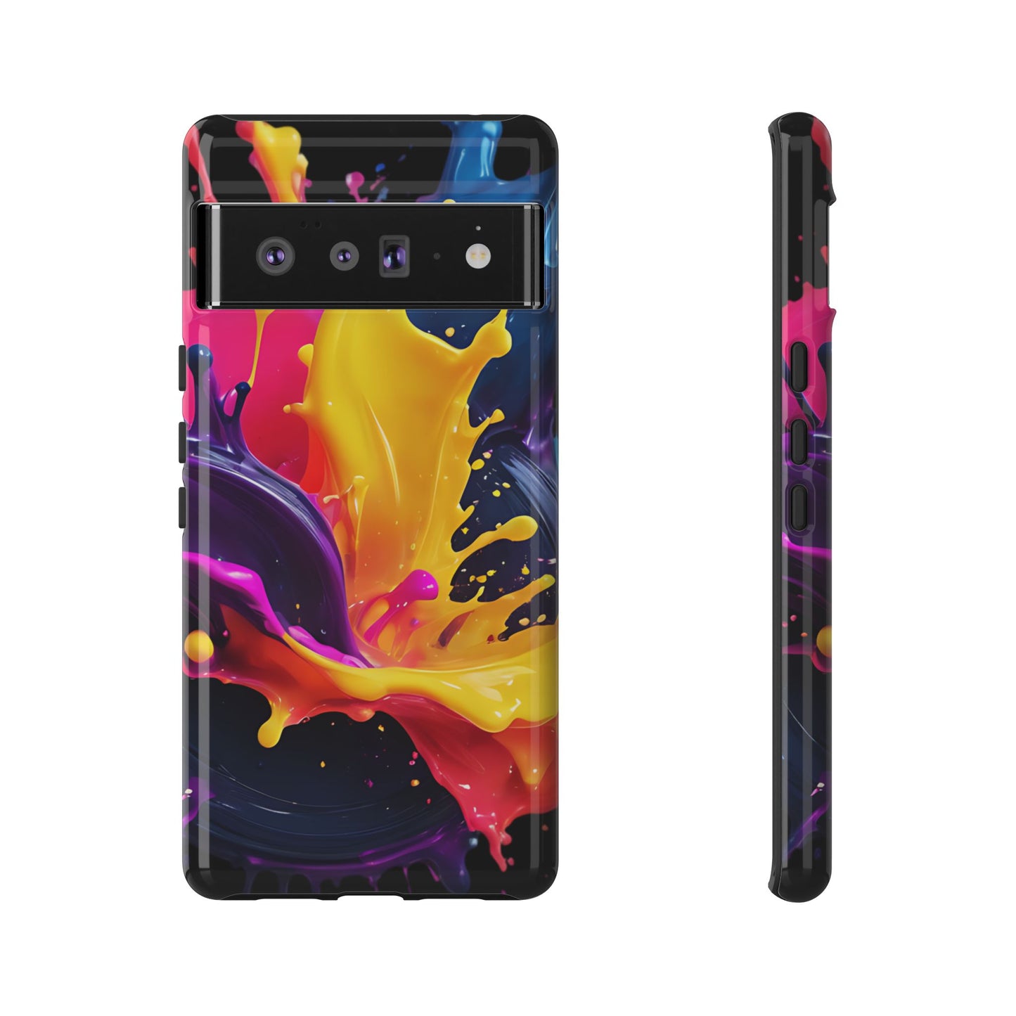 (phone cases) 3D ink splashes Tough Cases