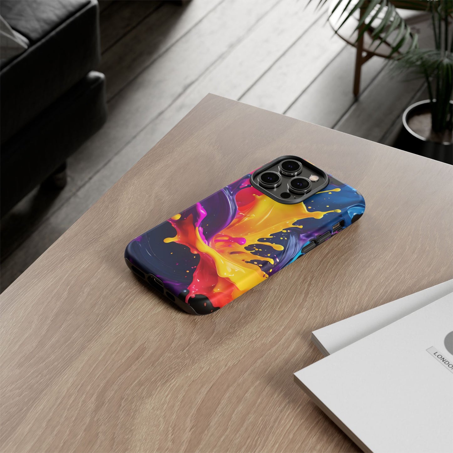 (phone cases) 3D ink splashes Tough Cases