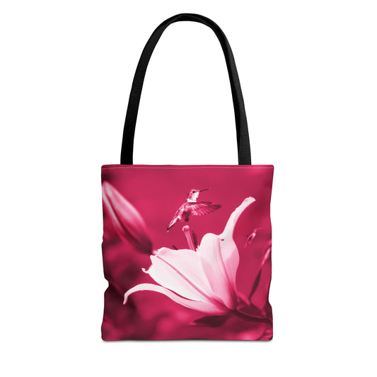 Pink Hummingbird Tote Bag