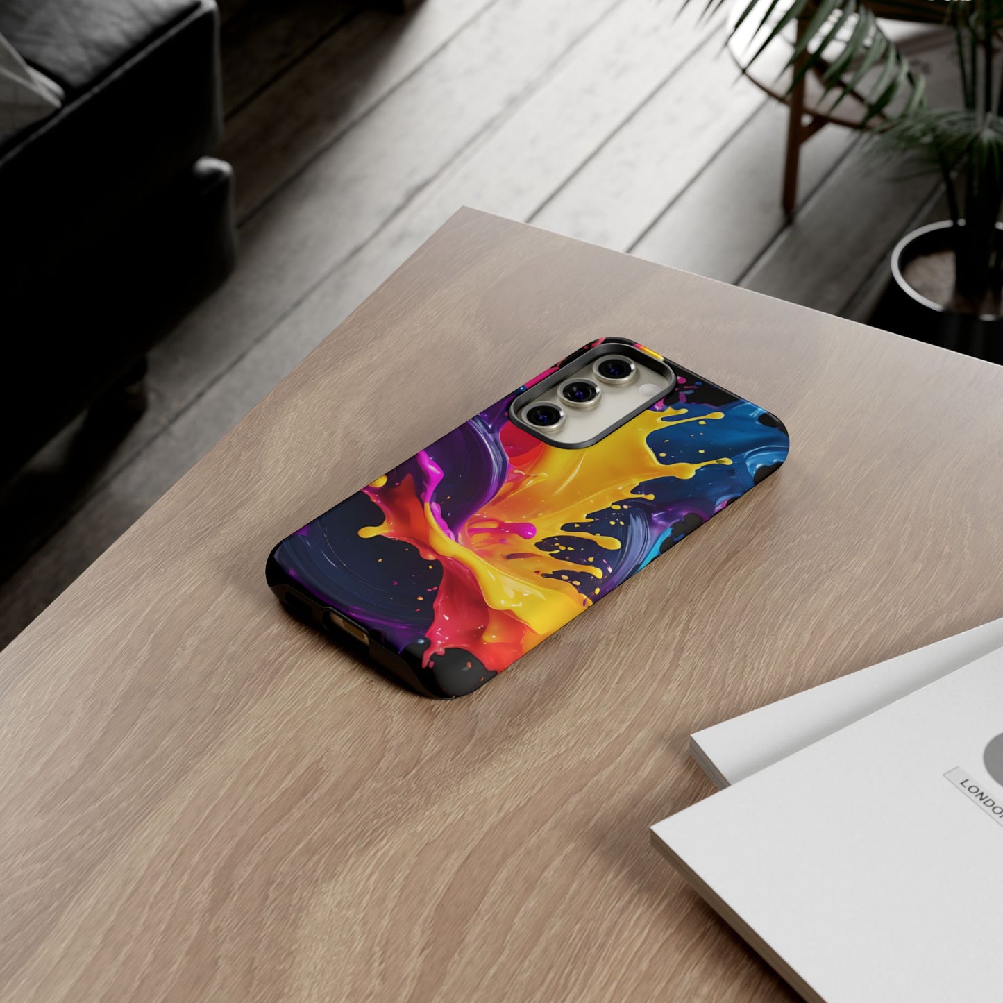 (phone cases) 3D ink splashes Tough Cases