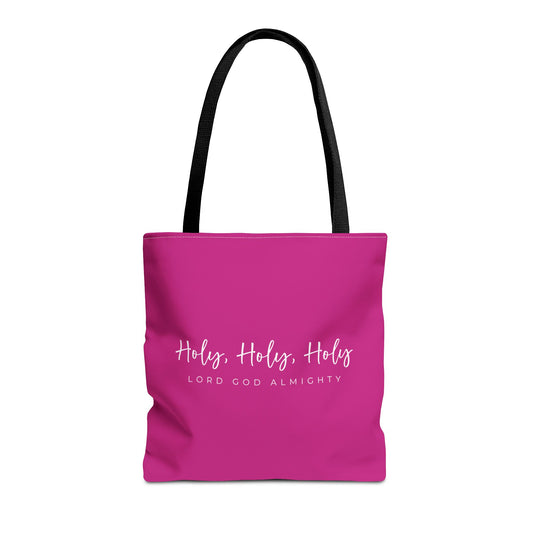 (tote bags) Holy Holy Holy Lord God Almighty (pink)