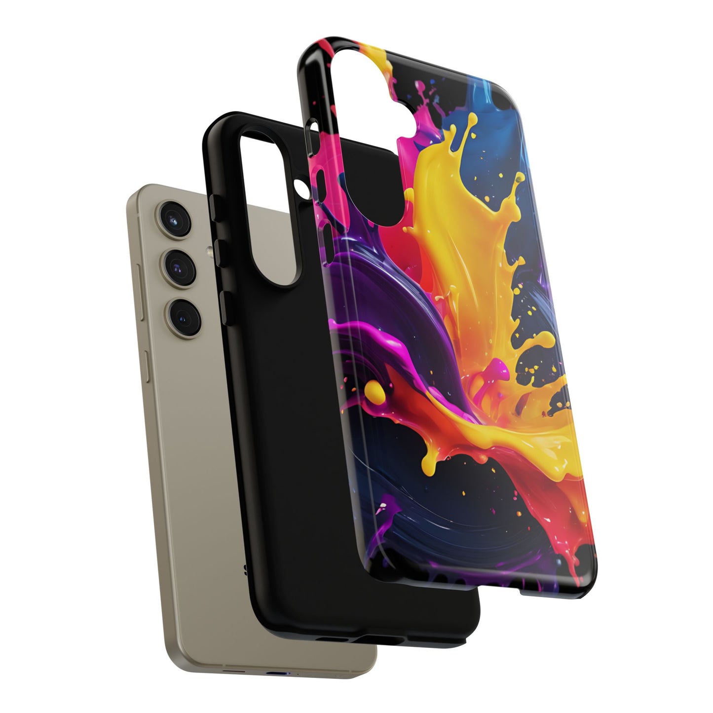 (phone cases) 3D ink splashes Tough Cases