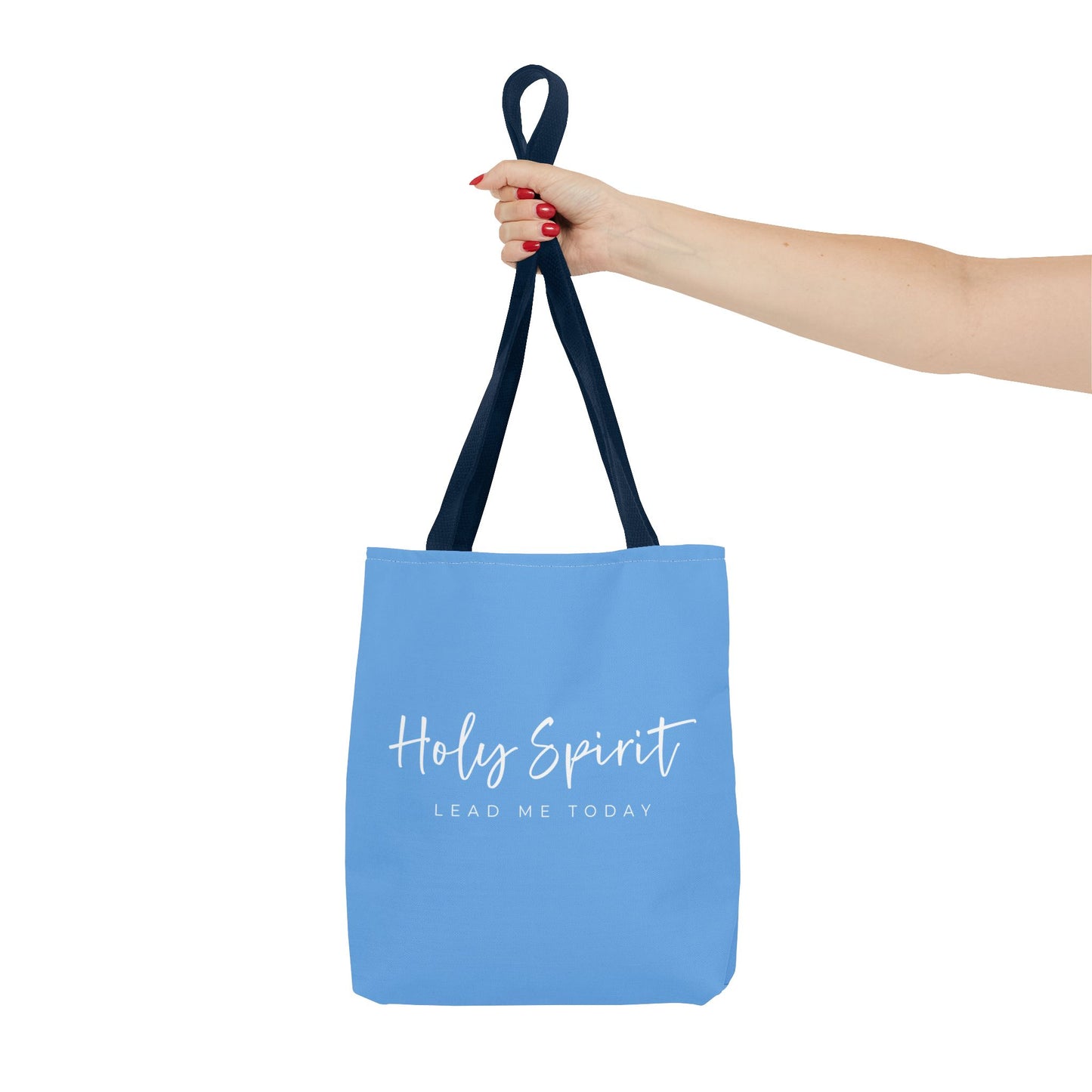 (tote bags) Holy Spirit Lead Me Today (light blue)