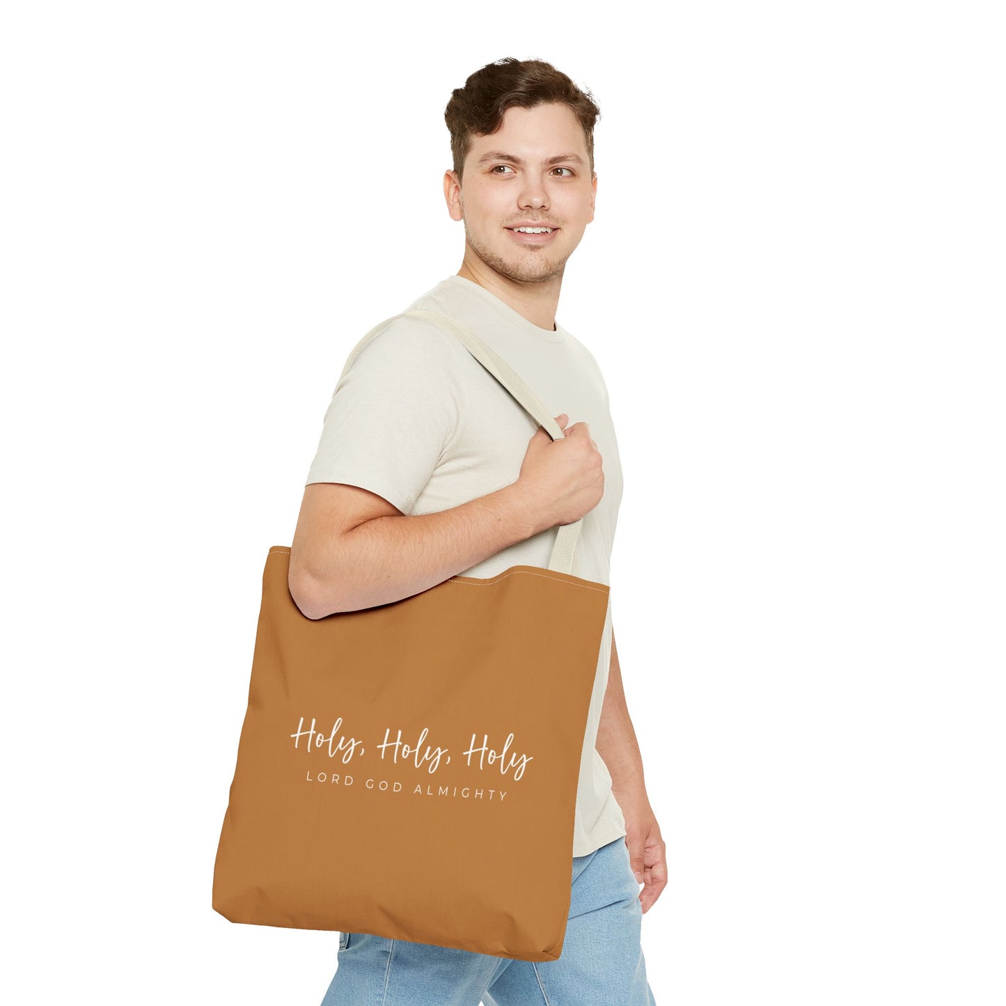 (tote bags) Holy Holy Holy Lord God Almighty (light brown)