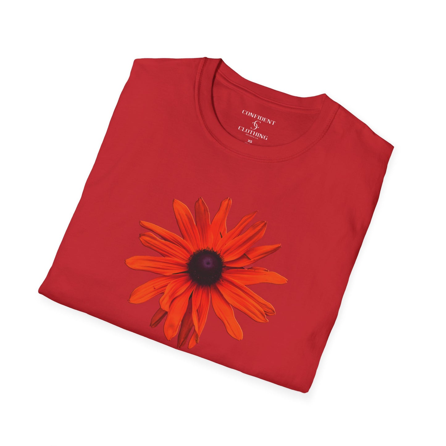 (artistic t-shirt) 3D flower (red)