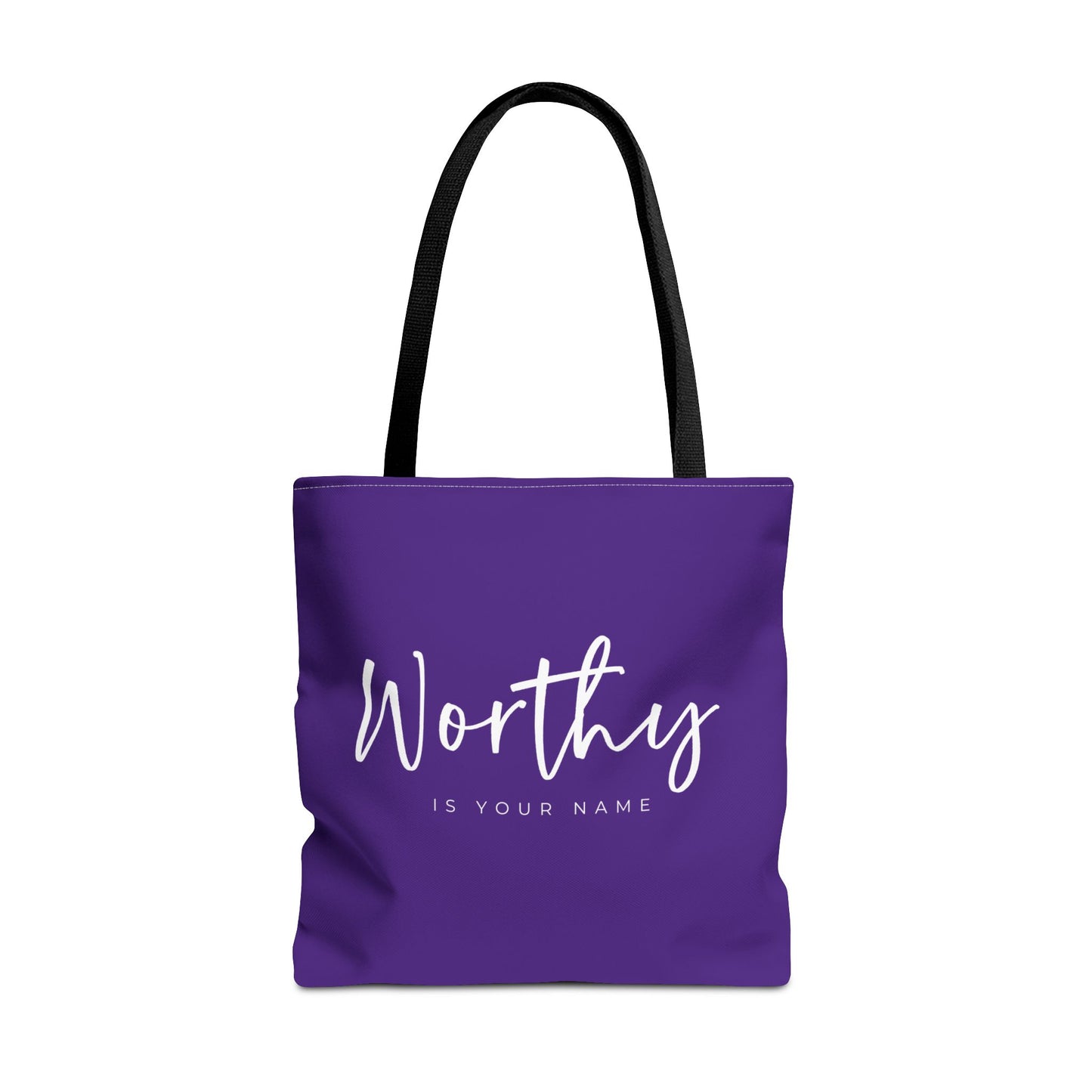 (tote bags) Worthy is Your Name  purple)