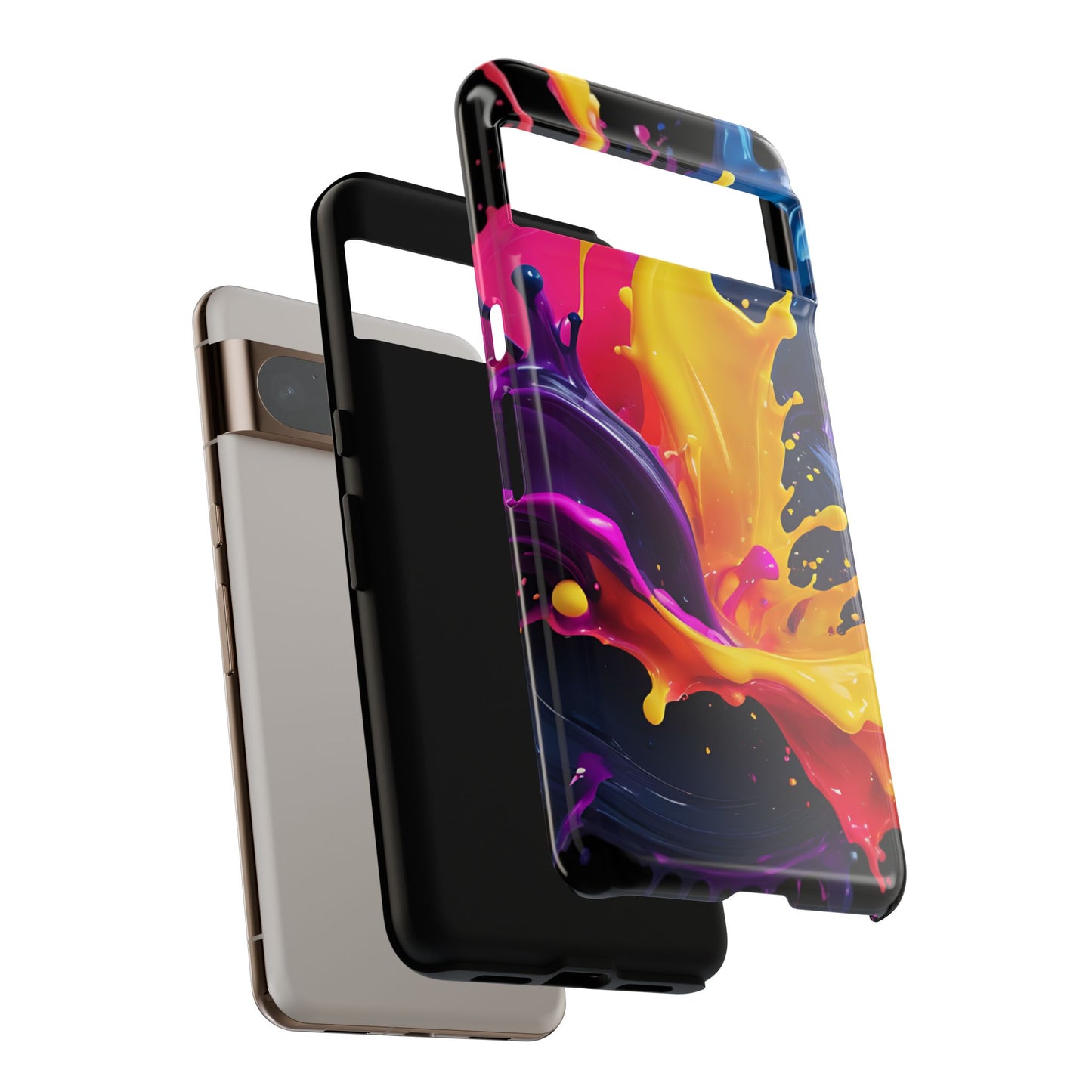 (phone cases) 3D ink splashes Tough Cases