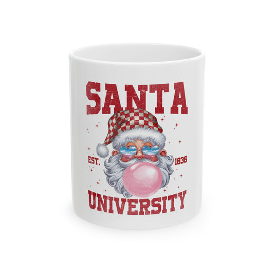 (mugs) Santa University Ceramic Mug, (11oz, 15oz)