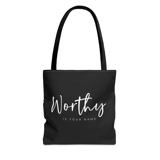 (tote bags) Worthy is Your Name (black)