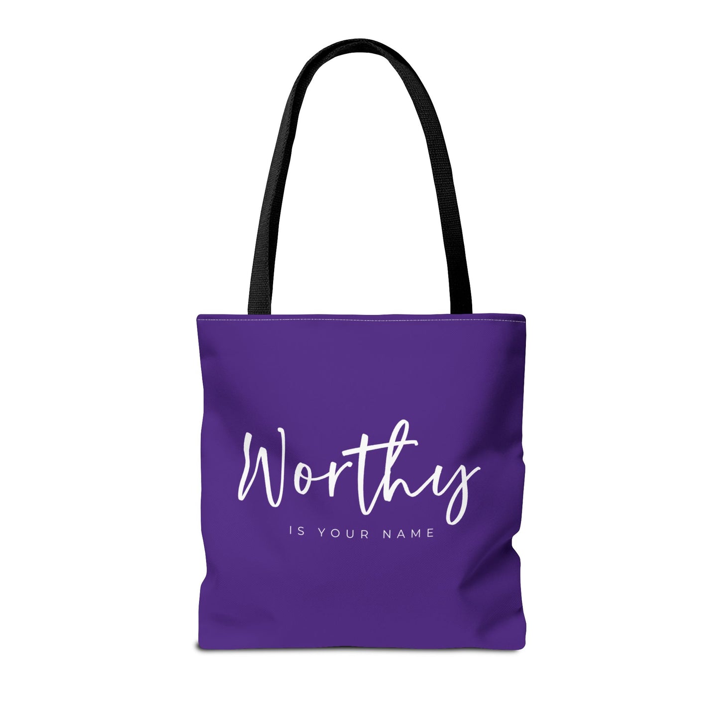 (tote bags) Worthy is Your Name  purple)