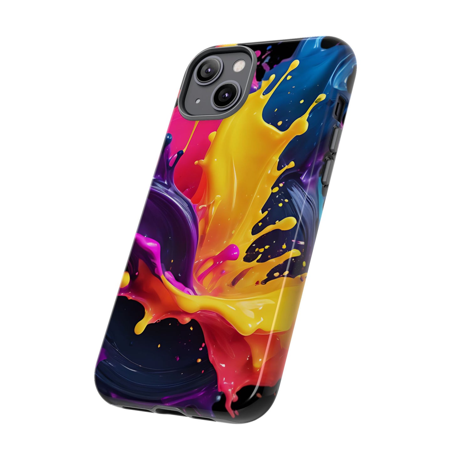 (phone cases) 3D ink splashes Tough Cases