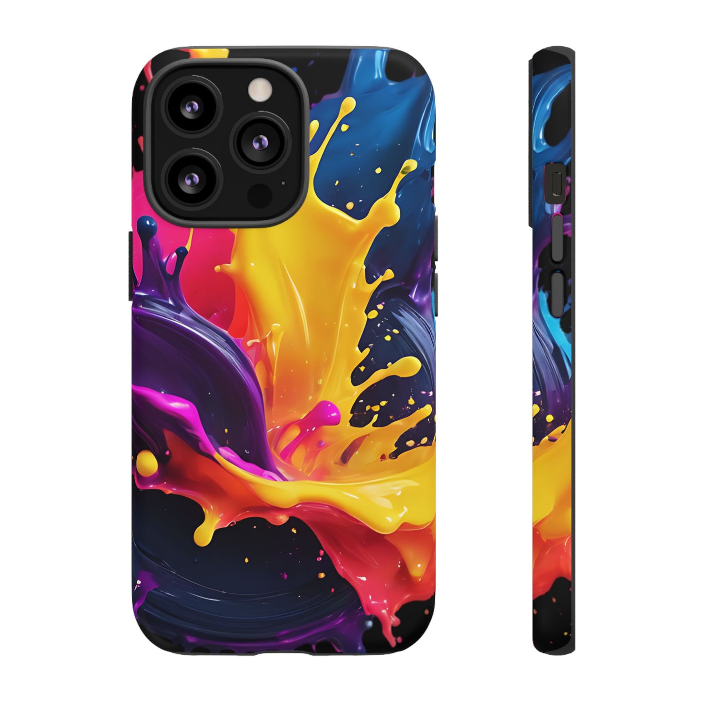 (phone cases) 3D ink splashes Tough Cases