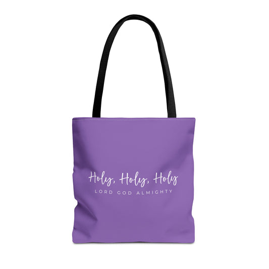 (tote bags) Holy Holy Holy Lord God Almighty (light purple)