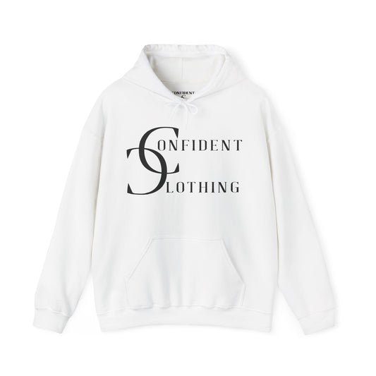 cc (Unisex) multi-color Confident Clothing Luxury Hooded Sweatshirt (lb black logo nc)