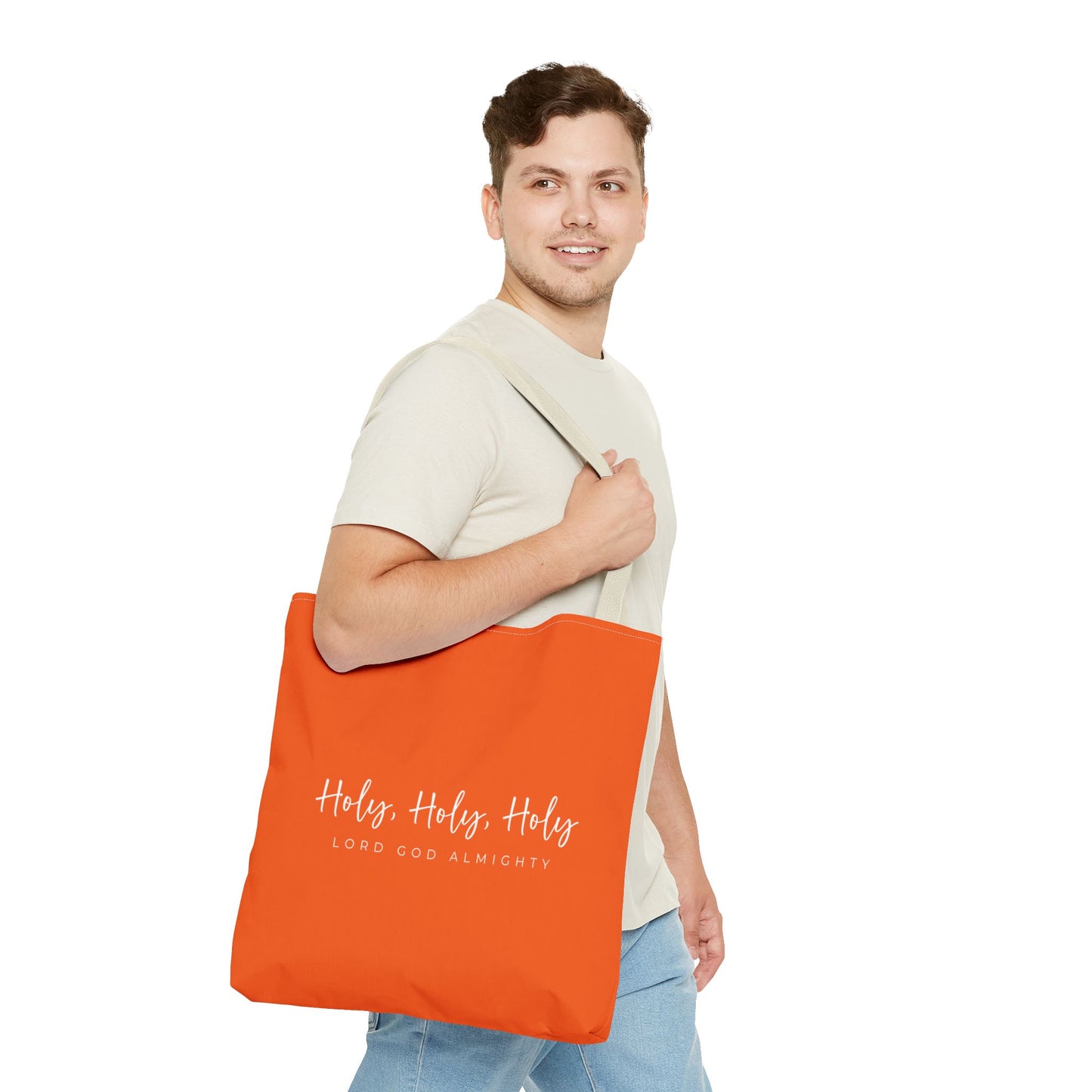 (tote bags) Holy Holy Holy Lord God Almighty (orange)