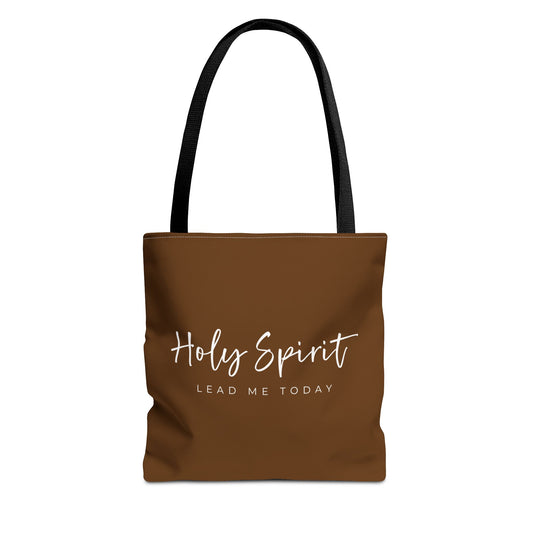 (tote bags) Holy Spirit Lead Me Today (brown)