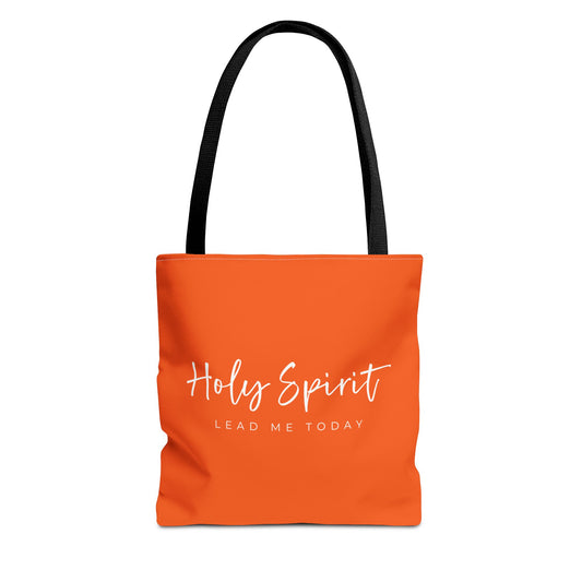 (tote bags) Holy Spirit Lead Me Today (orange)