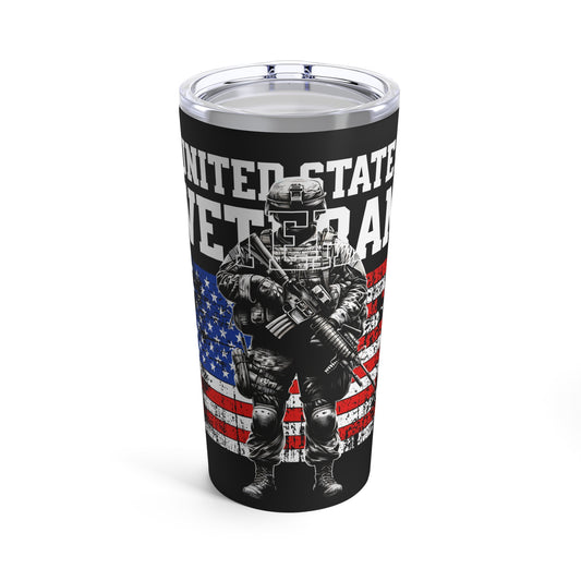 United States Veteran Tumbler 20oz (black)