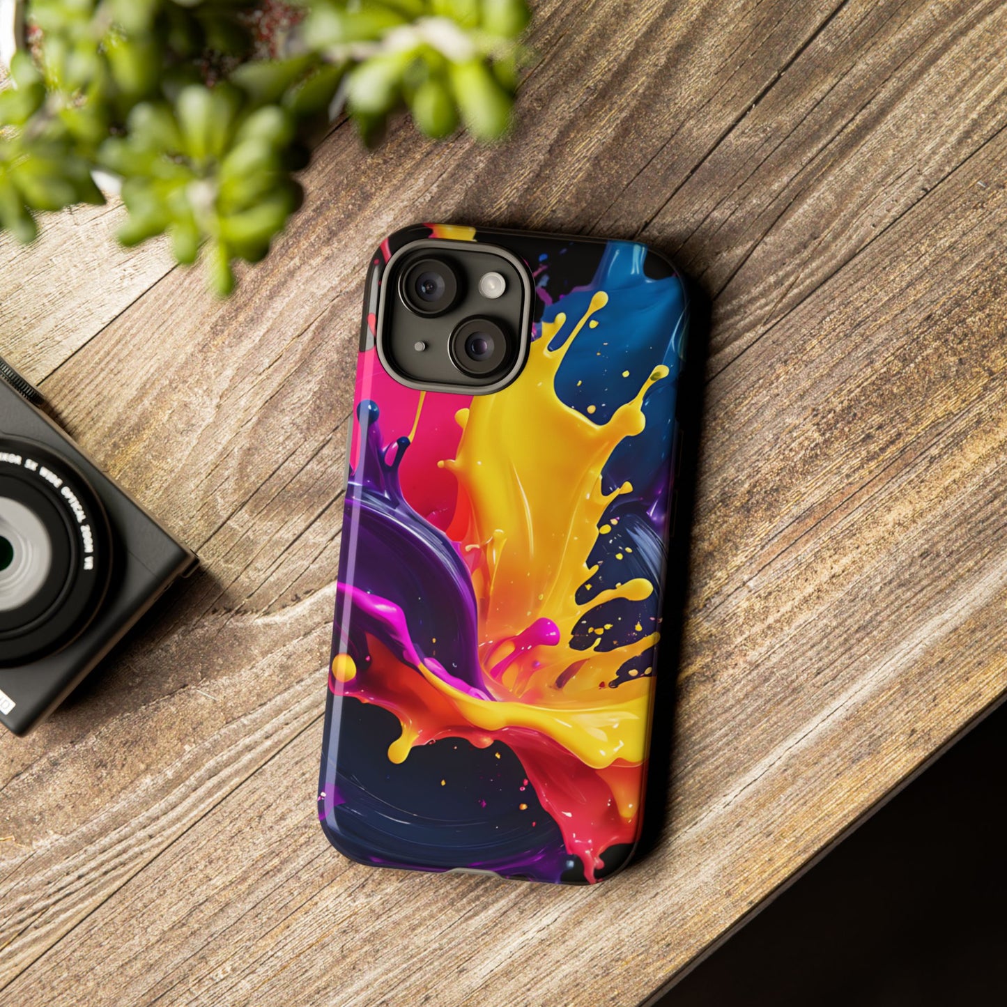 (phone cases) 3D ink splashes Tough Cases