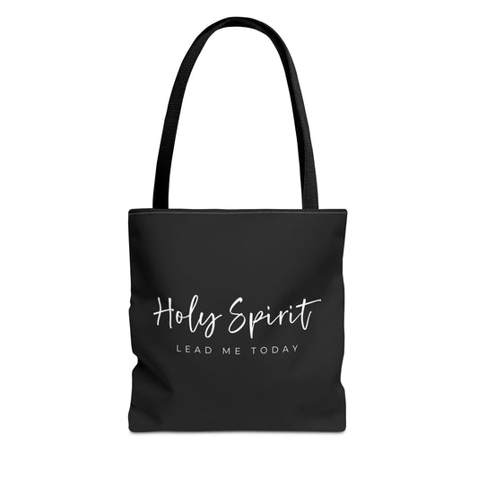 (tote bags) Holy Spirit Lead Me Today (black)