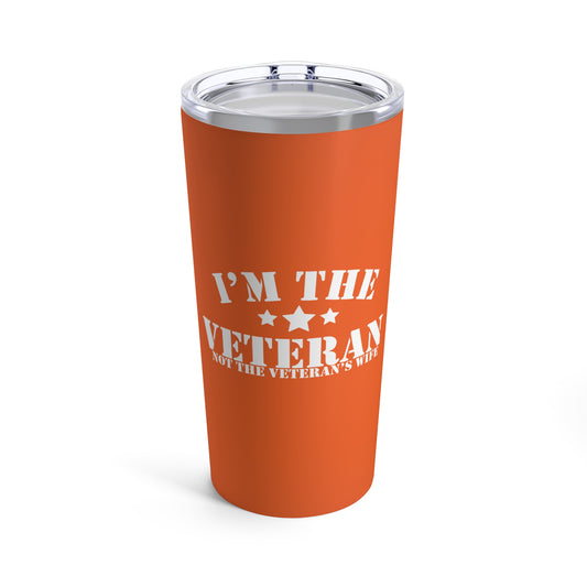 (women) I'm the Veteran Not the Veterans Wife 20oz (orange)