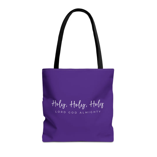 (tote bags) Holy Holy Holy Lord God Almighty (purple)