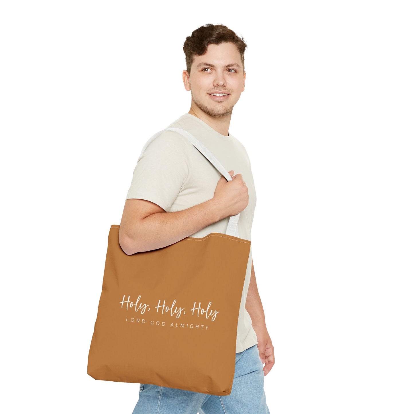 (tote bags) Holy Holy Holy Lord God Almighty (light brown)