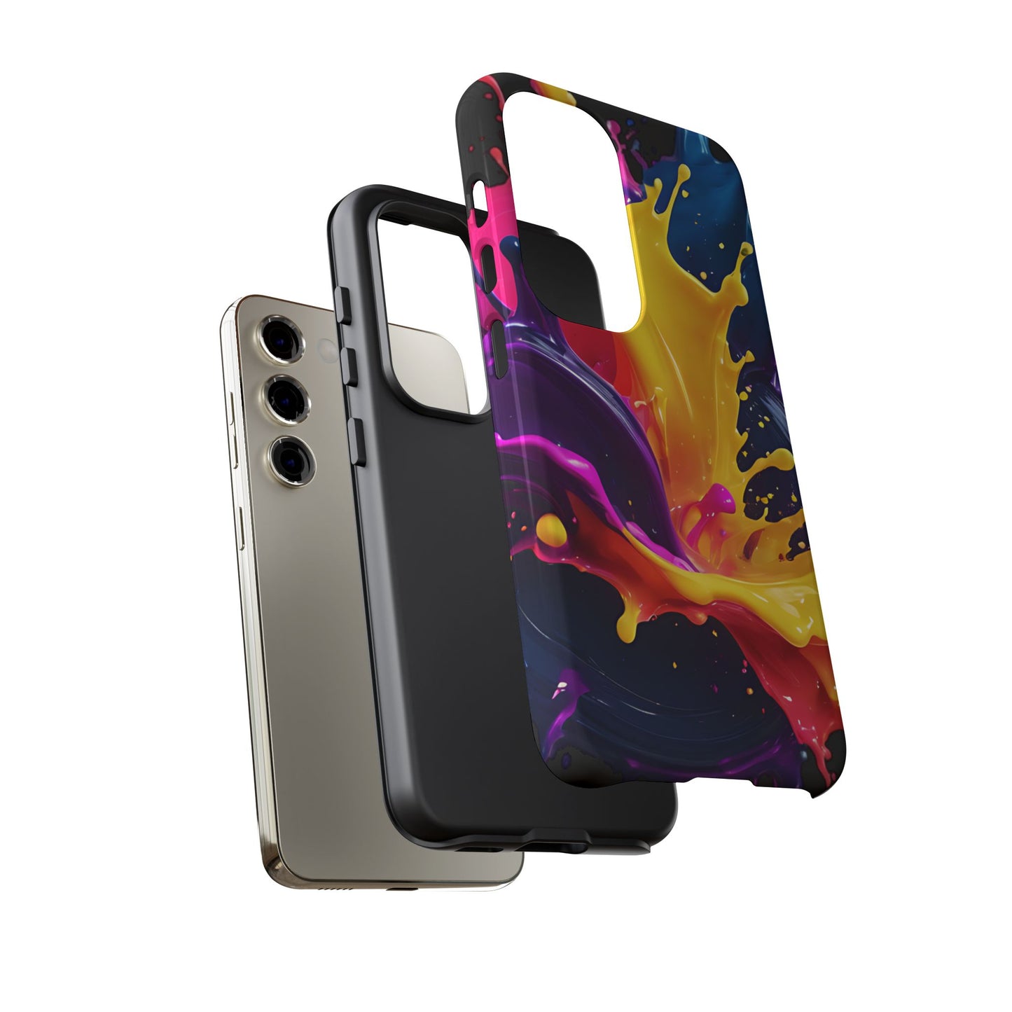 (phone cases) 3D ink splashes Tough Cases