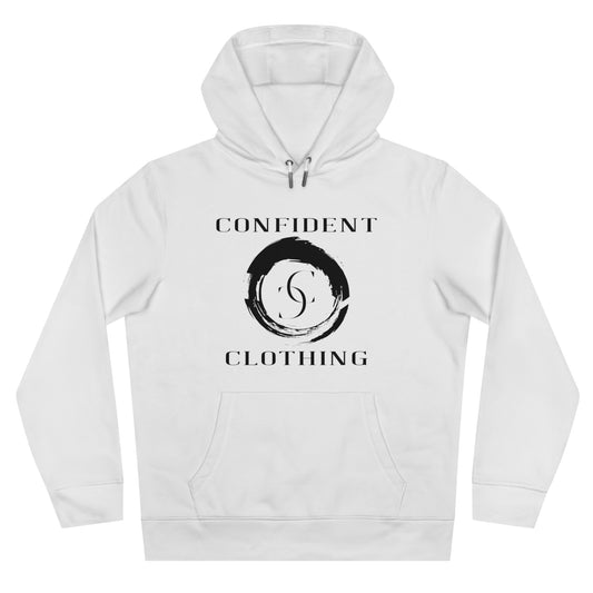 (hoodie unisex) multi-color Confident Clothing Luxury Hooded Sweatshirt (cc circle black logo)