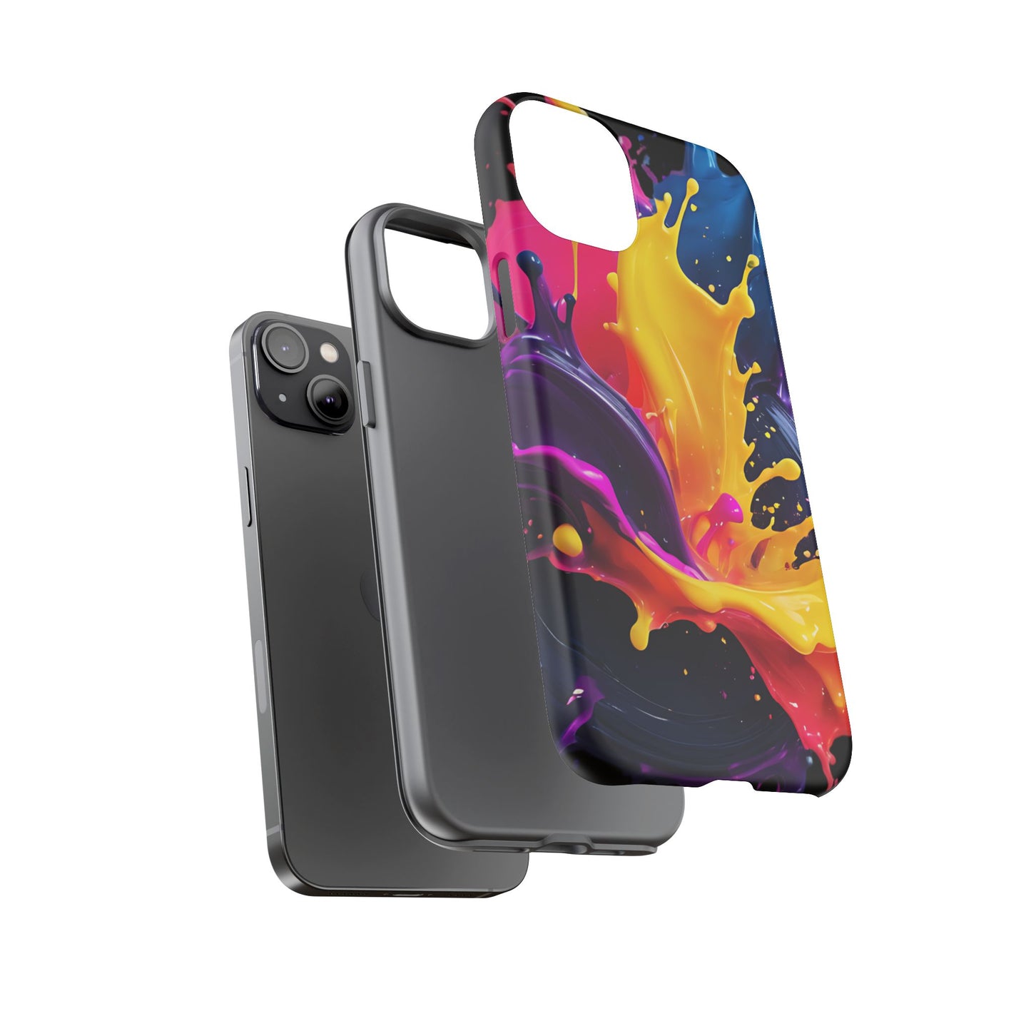 (phone cases) 3D ink splashes Tough Cases