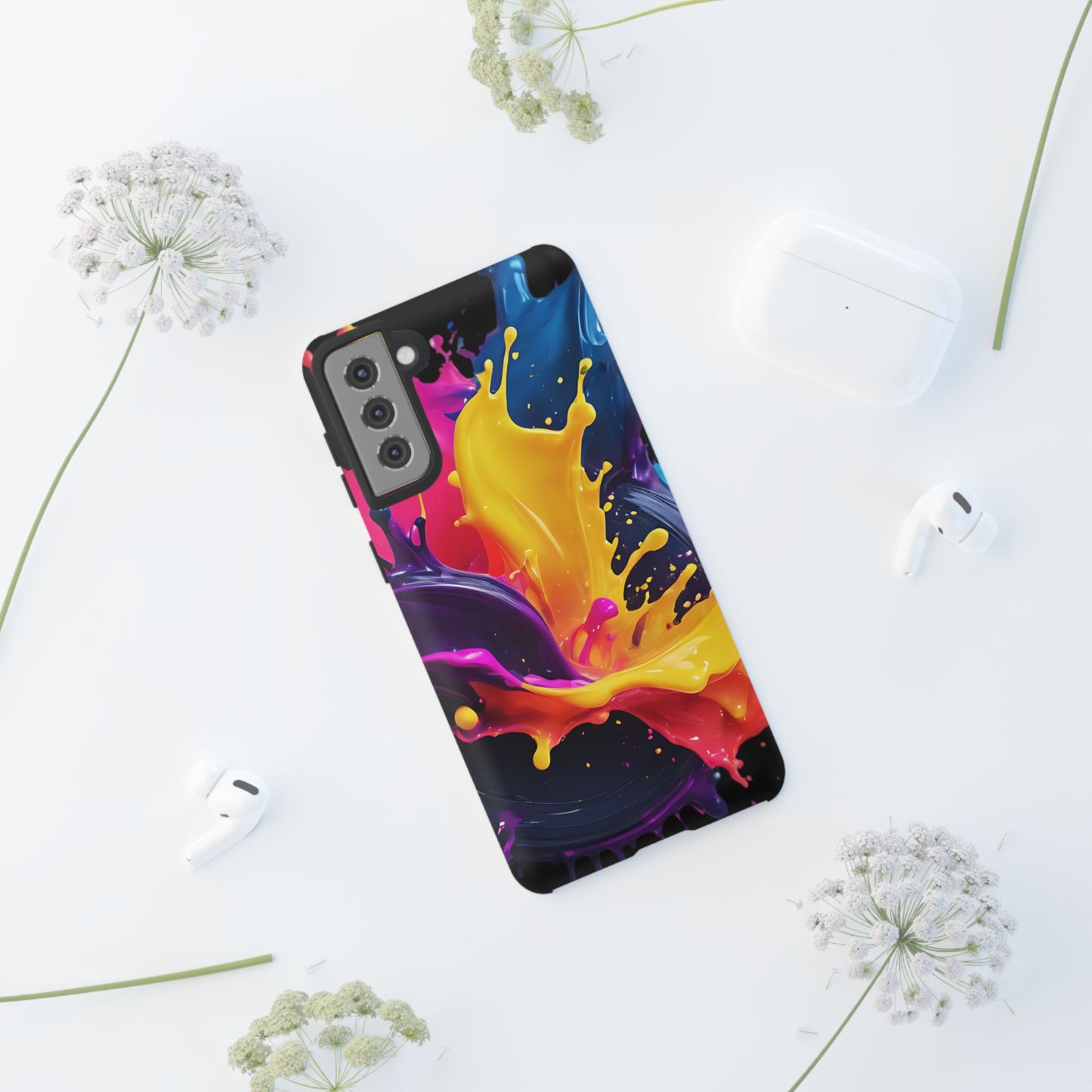 (phone cases) 3D ink splashes Tough Cases