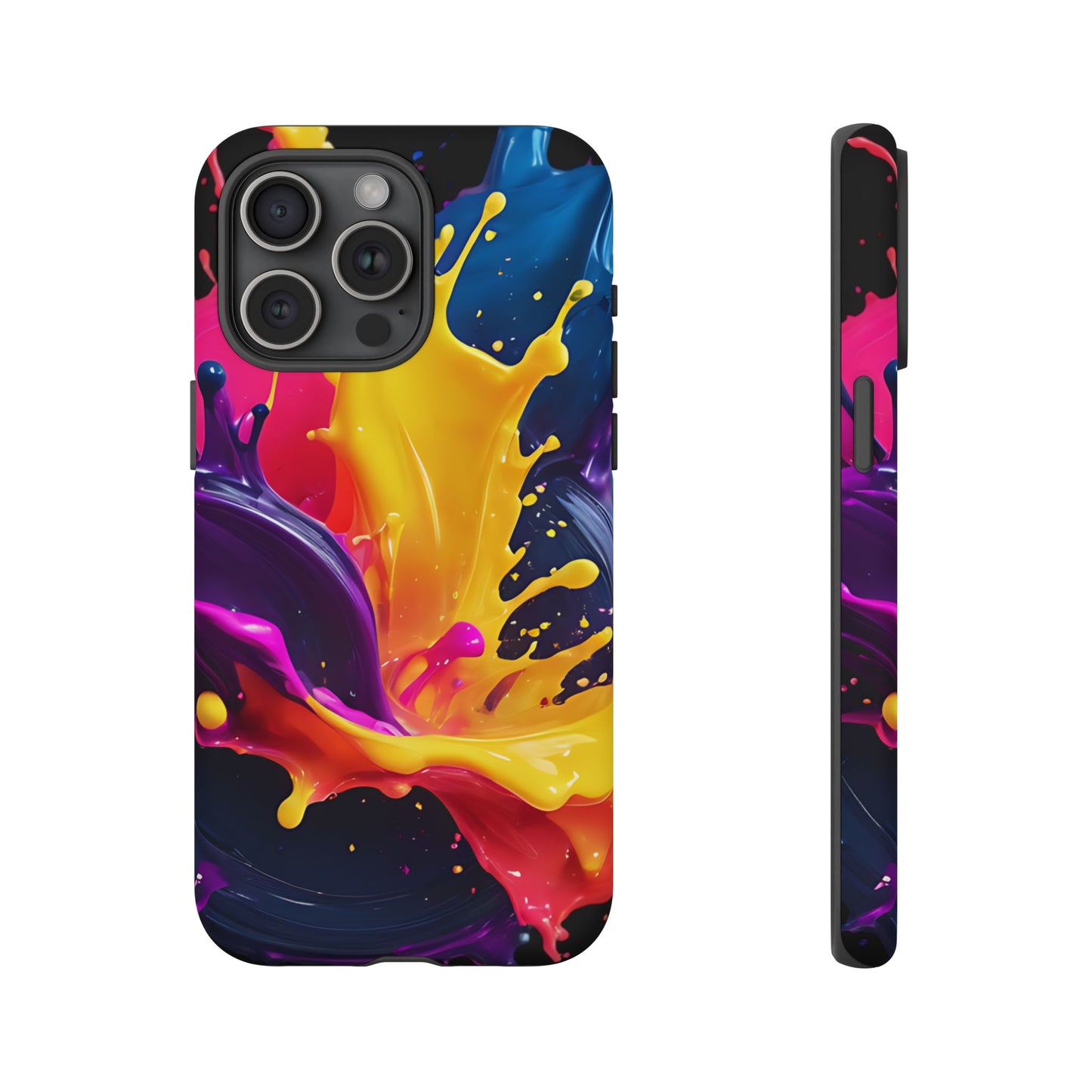 (phone cases) 3D ink splashes Tough Cases