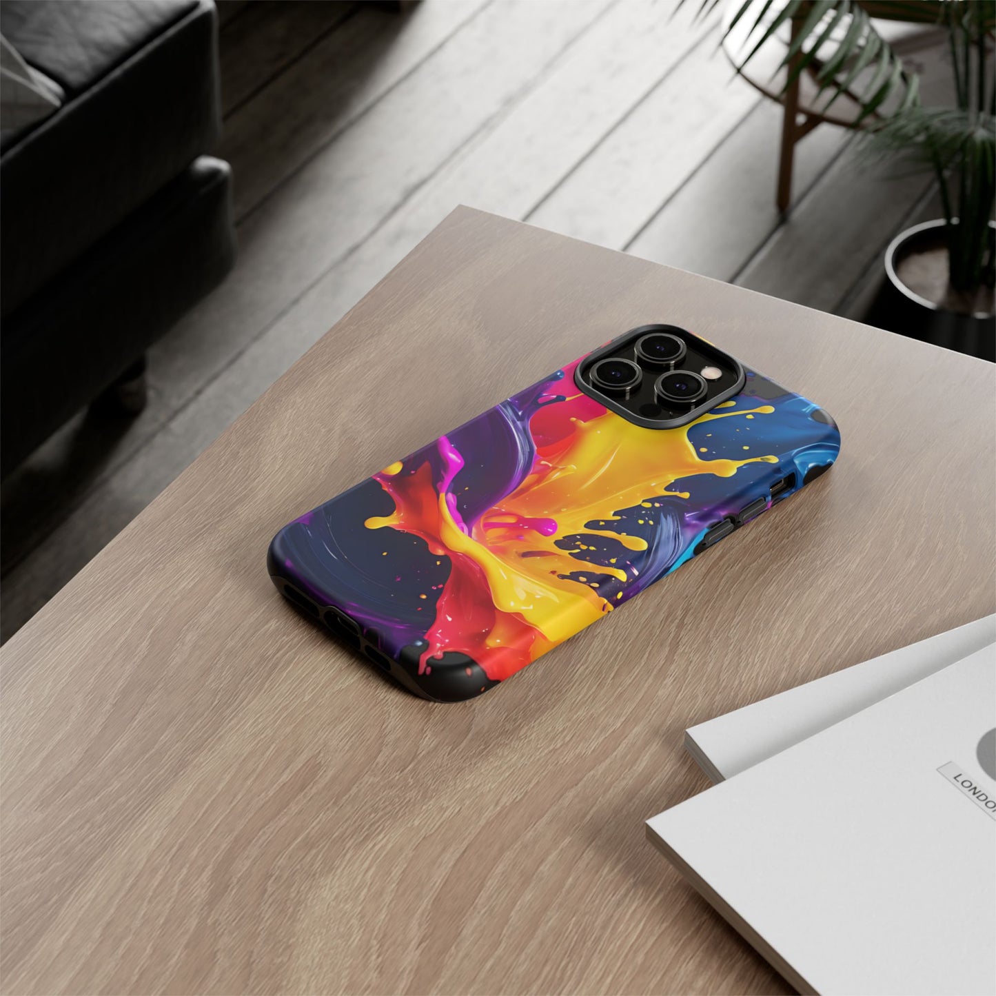 (phone cases) 3D ink splashes Tough Cases