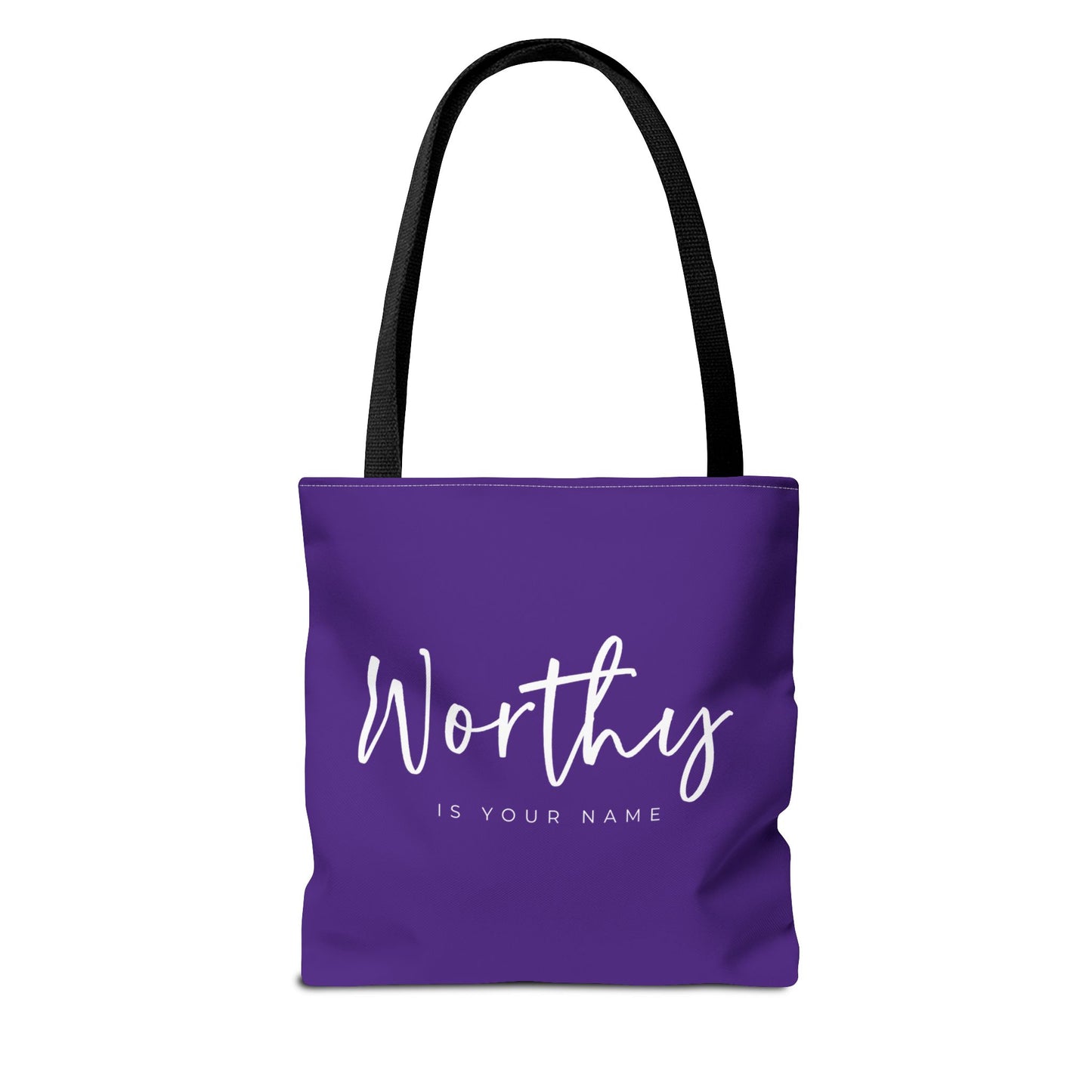 (tote bags) Worthy is Your Name  purple)