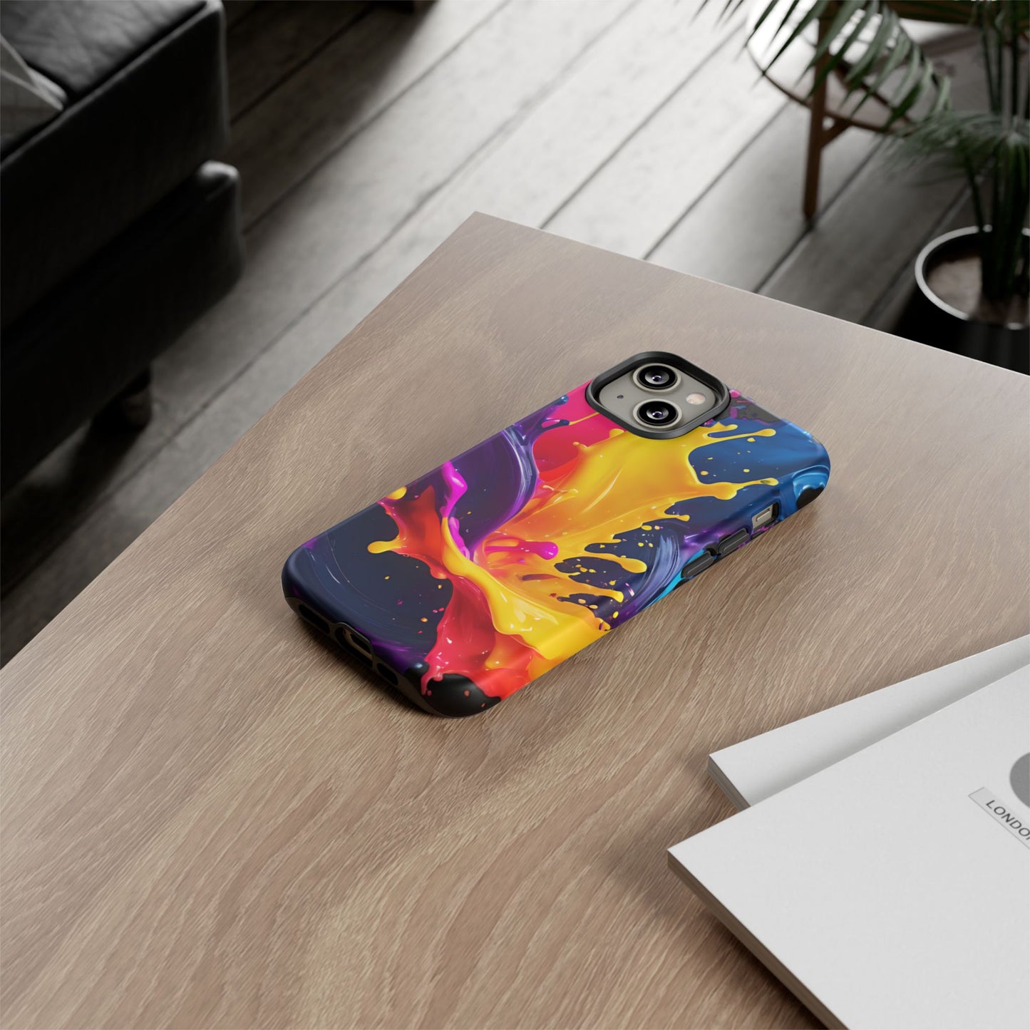 (phone cases) 3D ink splashes Tough Cases