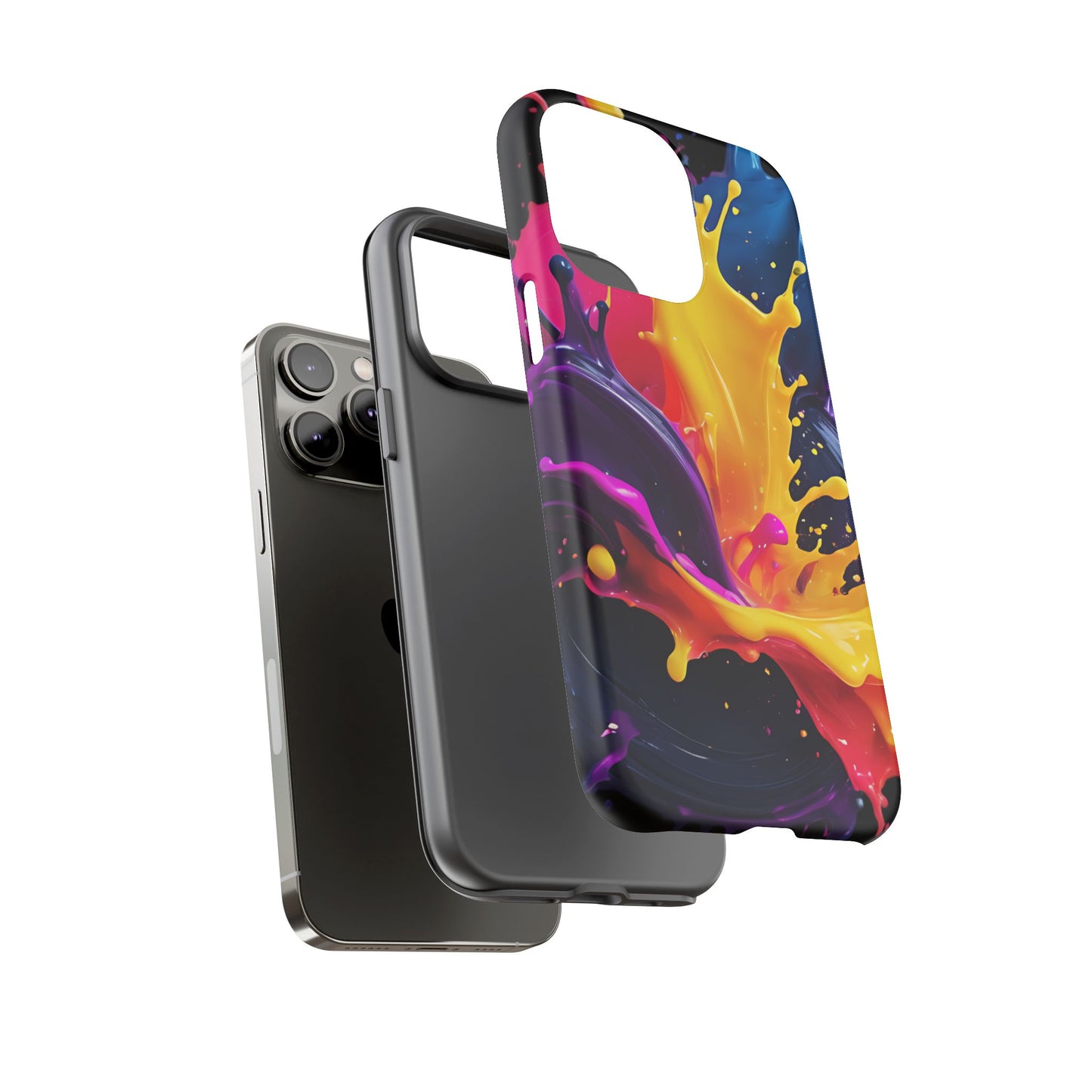 (phone cases) 3D ink splashes Tough Cases