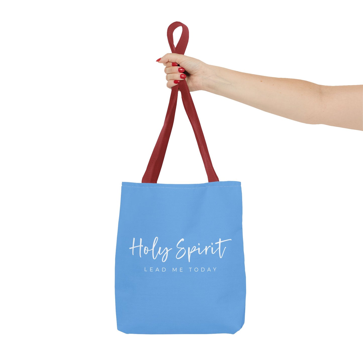 (tote bags) Holy Spirit Lead Me Today (light blue)