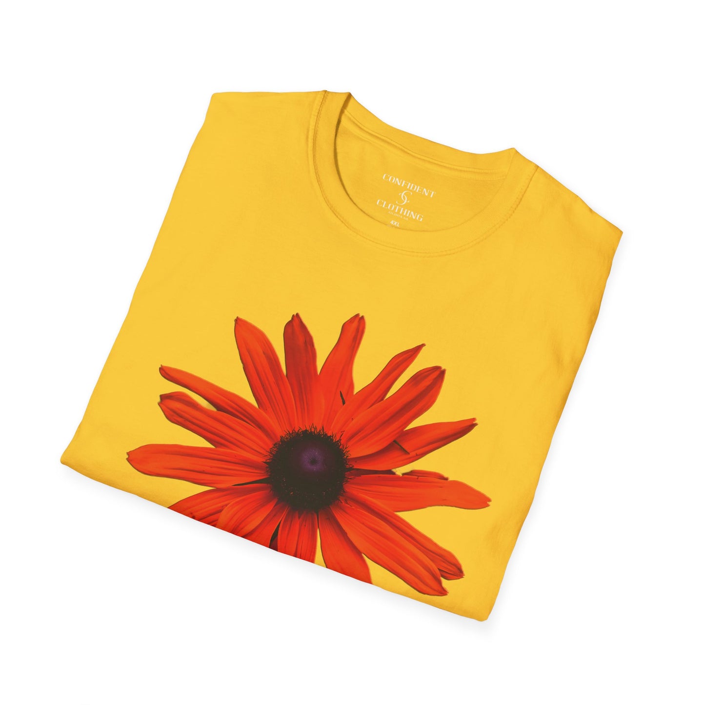 (artistic t-shirt) 3D flower (red)