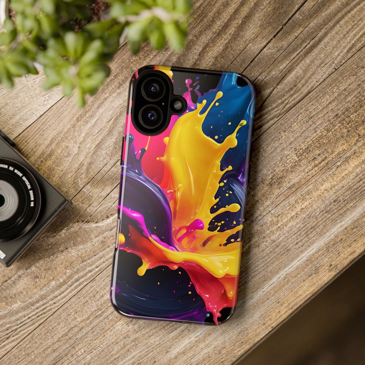 (phone cases) 3D ink splashes Tough Cases