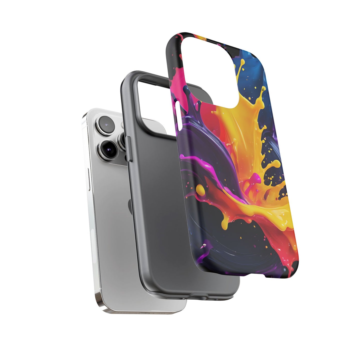 (phone cases) 3D ink splashes Tough Cases