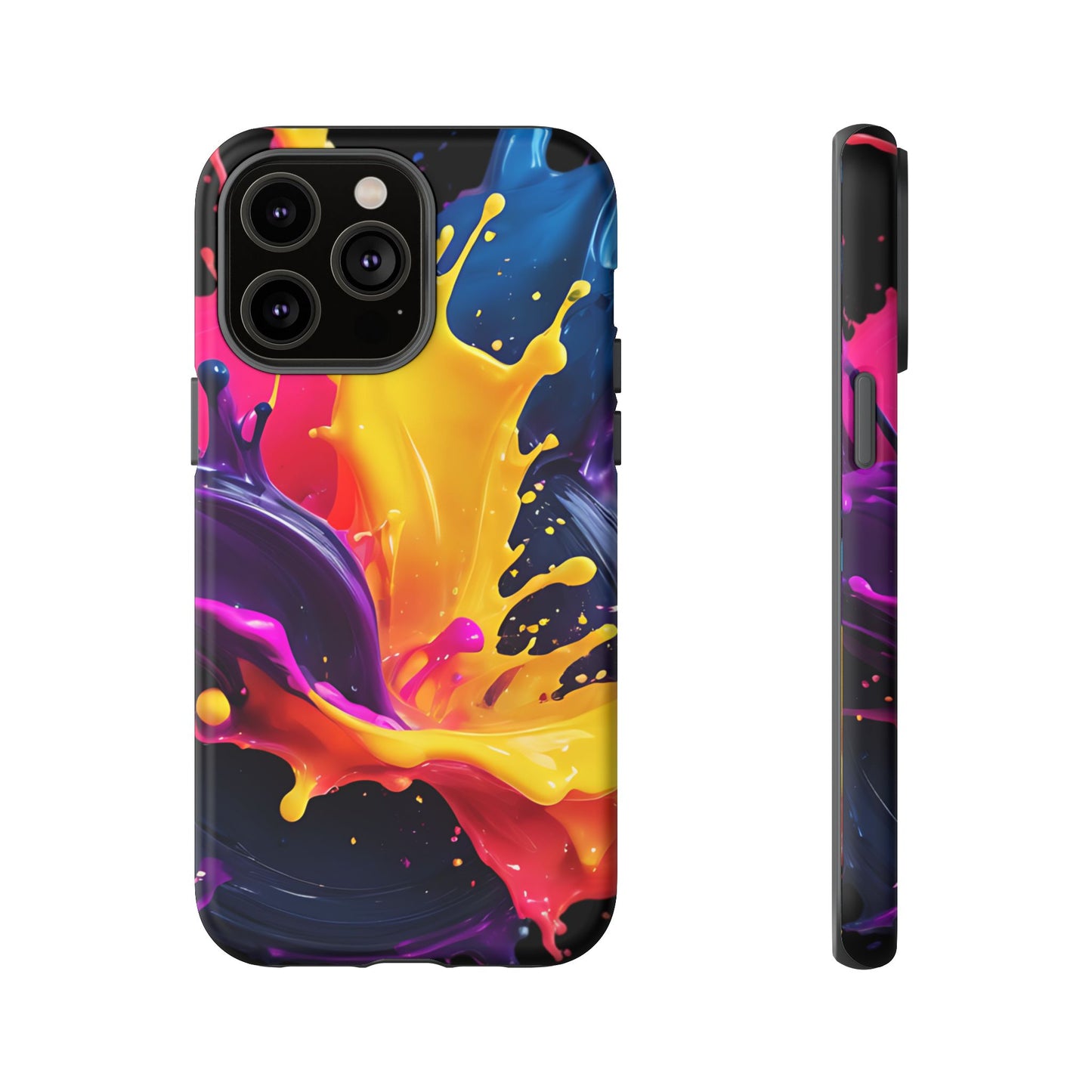 (phone cases) 3D ink splashes Tough Cases