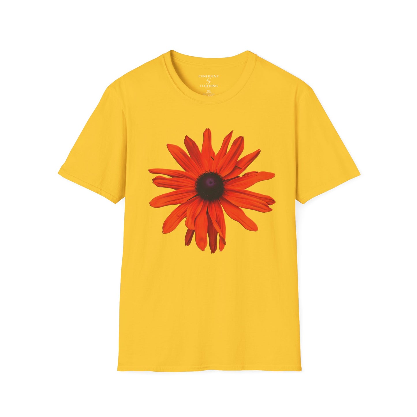 (artistic t-shirt) 3D flower (red)