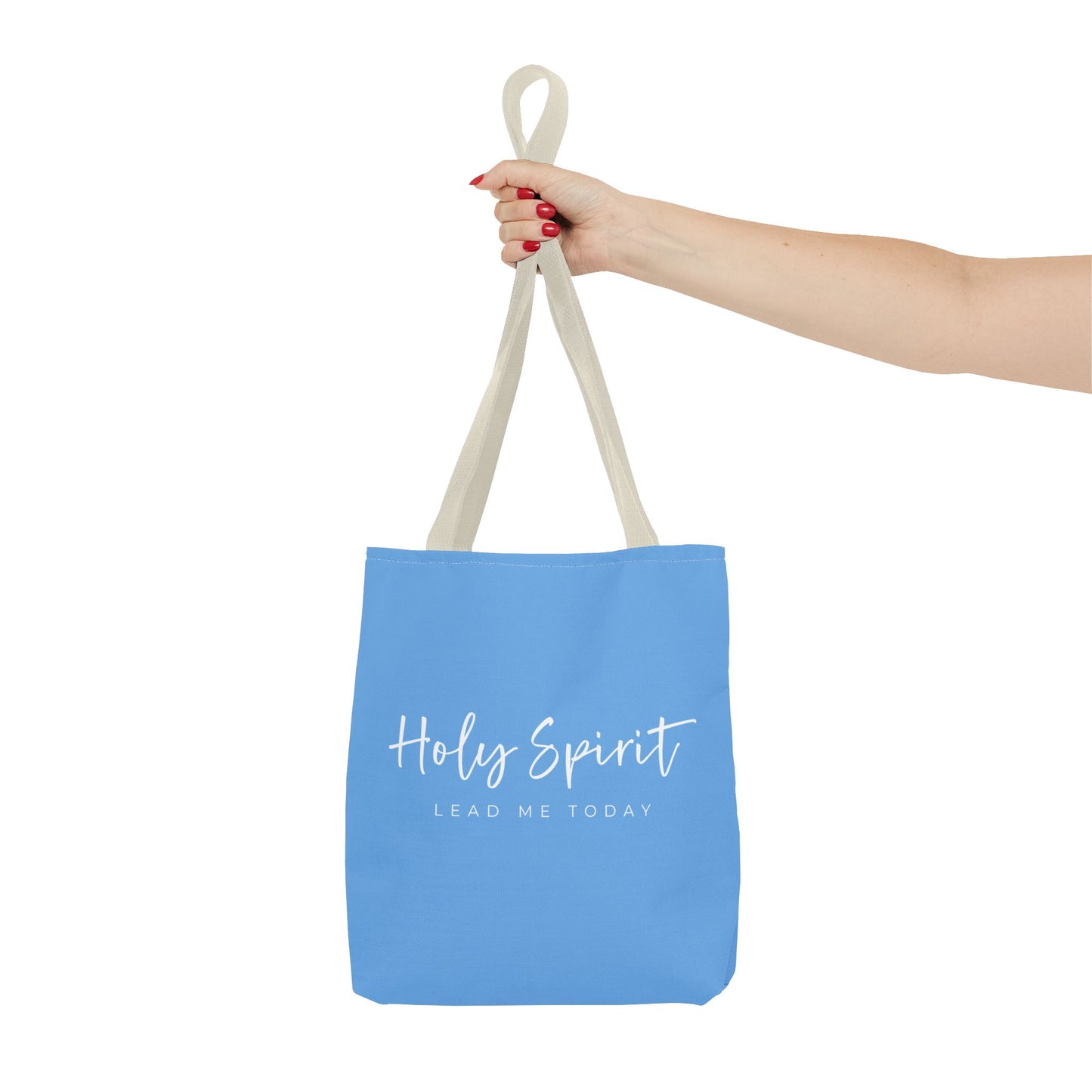 (tote bags) Holy Spirit Lead Me Today (light blue)